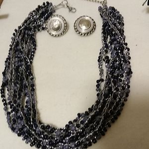 Bohemian 9 strand necklace set